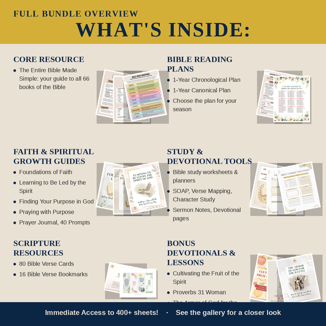 The Entire Bible Made Simple — Complete Faith Library (Printable + Digital PDF)