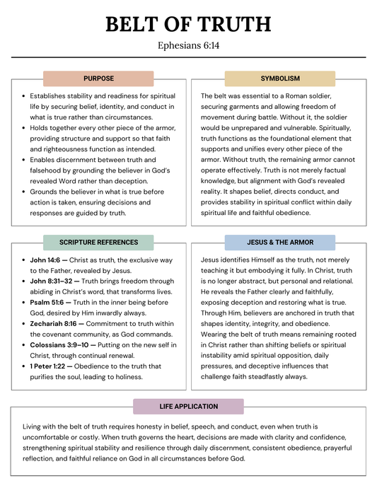 Armor of God Bible Study Guide — Stand Strong in Faith (Printable + Digital PDF)