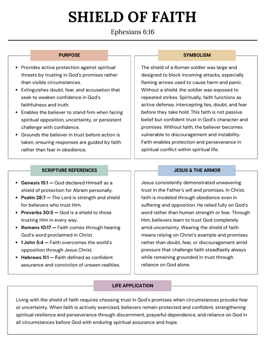 Armor of God Bible Study Guide — Stand Strong in Faith (Printable + Digital PDF)